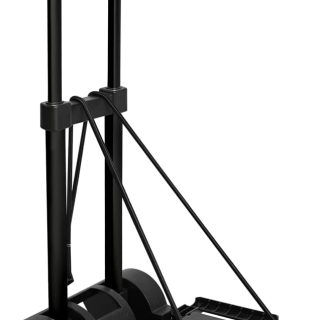 Carretilla de Mano Portátil Plegable Carro Ligero Equipaje Oficina Hogar con Cuerda de Gancho Elástica Aluminio Compacto