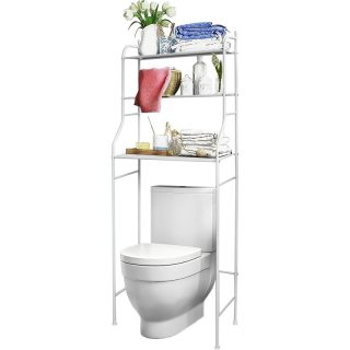 Estantería de Baño sobre Inodoro T-LOVENDO con 3 Baldas - Mueble Organizador para Lavadora Toallas y Productos de Aseo