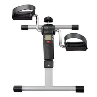 Mini Bicicleta Estática de Pedales para Piernas y Brazos - Pedaleador Portátil con Resistencia Regulable y Pantalla LCD