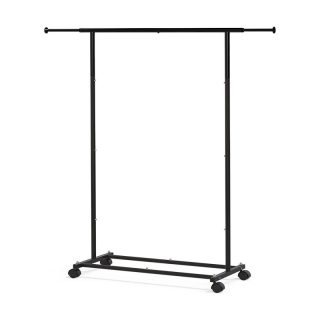 Perchero burro ropa extensible y ajustable con ruedas- barra para zapatero- Pequeño- Estrecho- Resistente- Metálico- Colgador de perchas- Dormitorio- Vestidor- 150x115x38,5cm - Fácil montaje