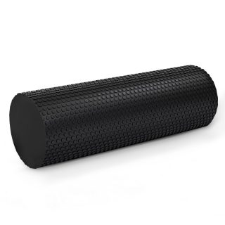 Rodillo de Espuma De Alta Densidad para Masaje Muscular y Estiramientos | Foam Roller para Yoga Pilates Rehabilitación y Fitness |Alivio Miofascial l Espalda y Piernas | Varias medidas l Negro
