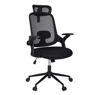 Silla de Oficina Ergonómica Ejecutiva con Malla Transpirable - Sillón Giratorio Ajustable con Soporte Lumbar y Reposabrazos