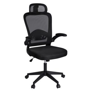 Silla de Oficina Ergonómica Ejecutiva Giratoria con Malla Transpirable y Reposabrazos - Altura Ajustable y Soporte Lumbar