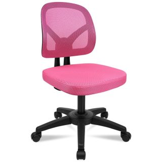 Silla de Oficina Ergonómica sin Reposabrazos con Malla Transpirable y Soporte Lumbar - Juvenil para Escritorio