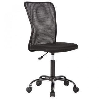 Silla de Oficina Ergonómica sin Reposabrazos con Malla Transpirable y Soporte Lumbar - Juvenil para Escritorio