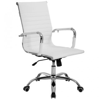 Silla Oficina Ejecutiva T-LOVENDO Negra Ergonómica Reclinable en Cuero Sintético con Soporte Lumbar y Altura Regulable
