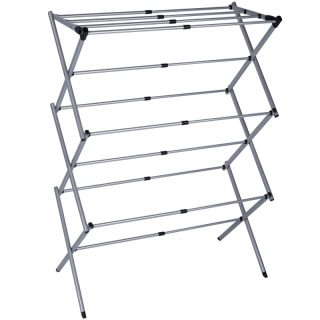Tendedero Plegable Vertical y Extensible de 43 a 75 cm. 6 Niveles 11 Barras, Ligero, Robusto y Estable, metálico.