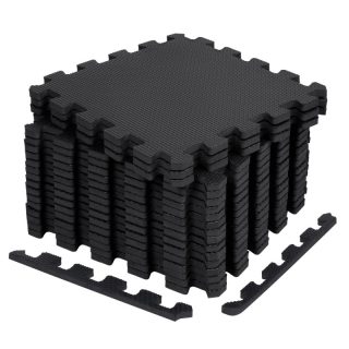 Set de 18 Losetas Esterilla Suelo Gimnasio Puzzle Espuma EVA 30x30 cm - Alfombrillas Acolchadas Antideslizantes Tatami Modular
